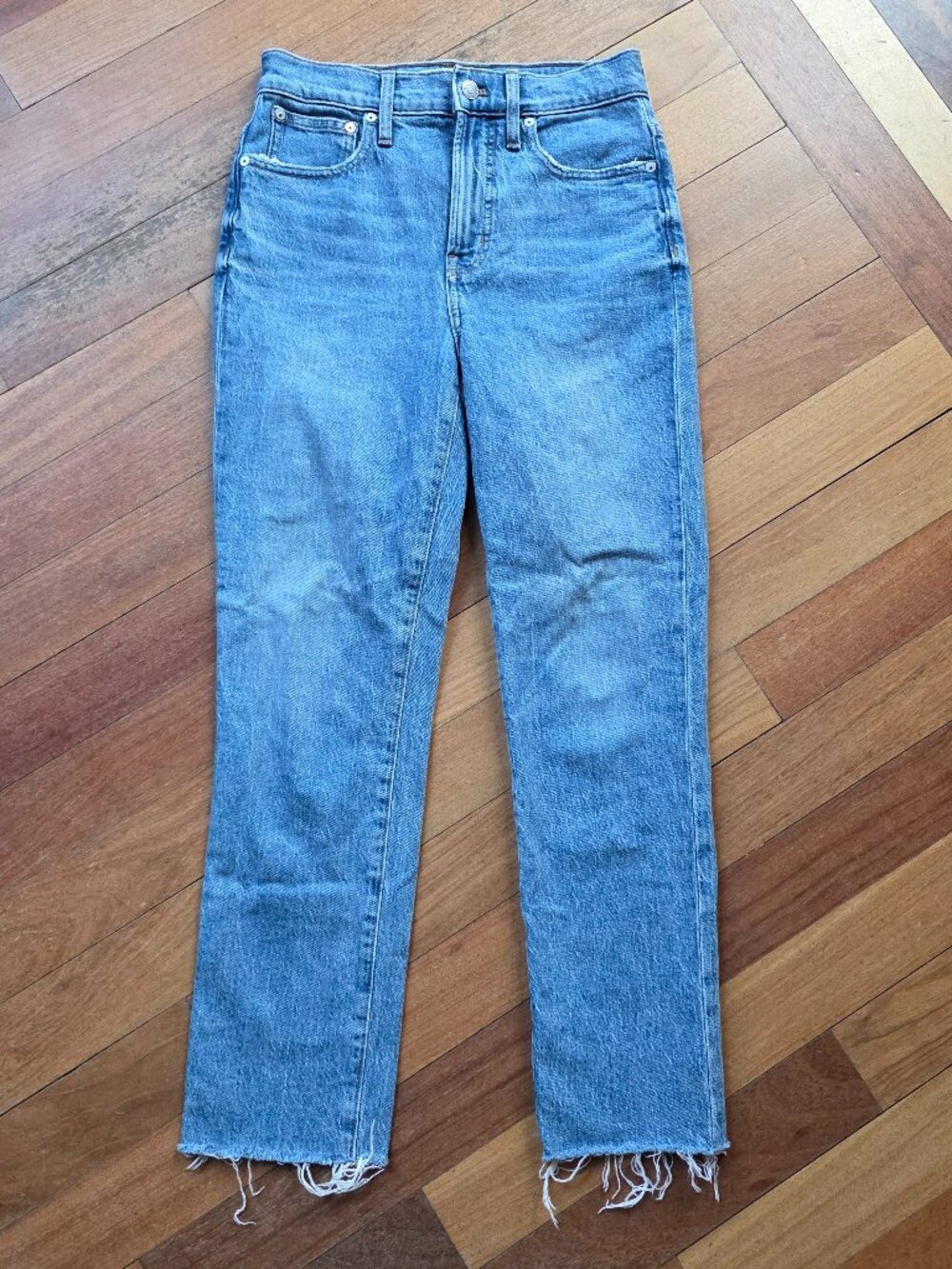 Madewell Straight-Leg Jeans in Light Blue Denim